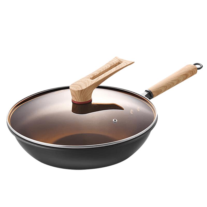KOBACH 32cm Non-Coated Iron Wok