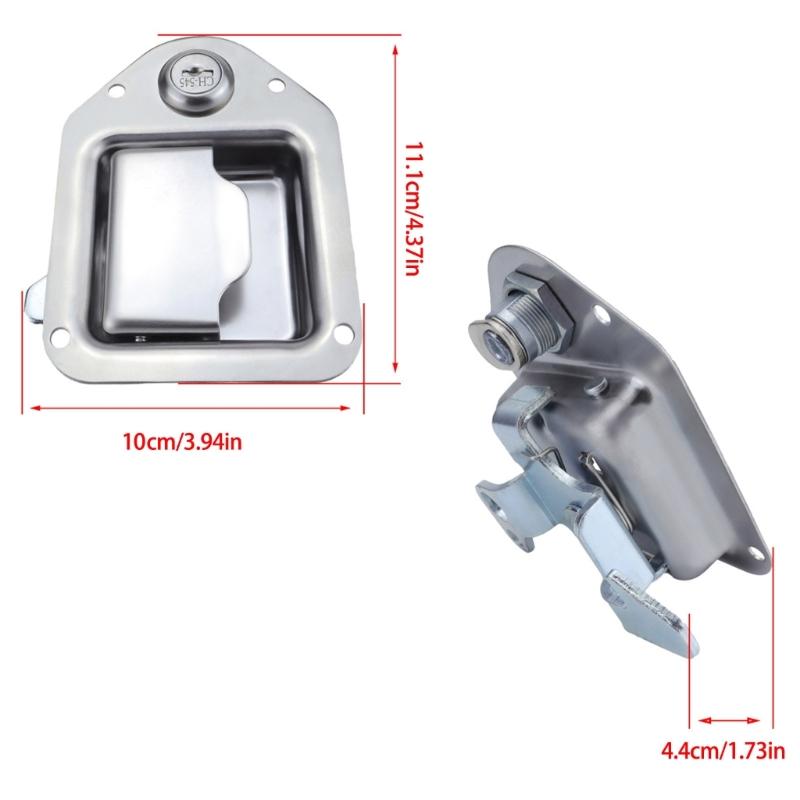 Truck Tool Box Latches Replacement Stainless Steel Toolbox Paddles Lock Handle with Key for Truck, Trailer
