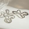 Minimalist Irregular Hollow Geometric Metal Earrings Punk Statement Earrings Charm Earrings
