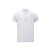 Moncler Monochrome Half-Zip Fitted Short Sleeve Polo Shirt Men tops White I10918A00008899P0001