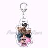 Cartoon Brown Hair Super Mama Mom Keychain for Accessories Bag Pendant Key Chain Ring Keychains Jewelry Mothers Fathers Day Gift