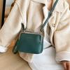 1 Stück Einfache einfarbige Umhängetasche Damen PU-Leder Crossbody-Tasche Mode Neue Clip-Umhängetasche Damenhandtasche Geldbörse