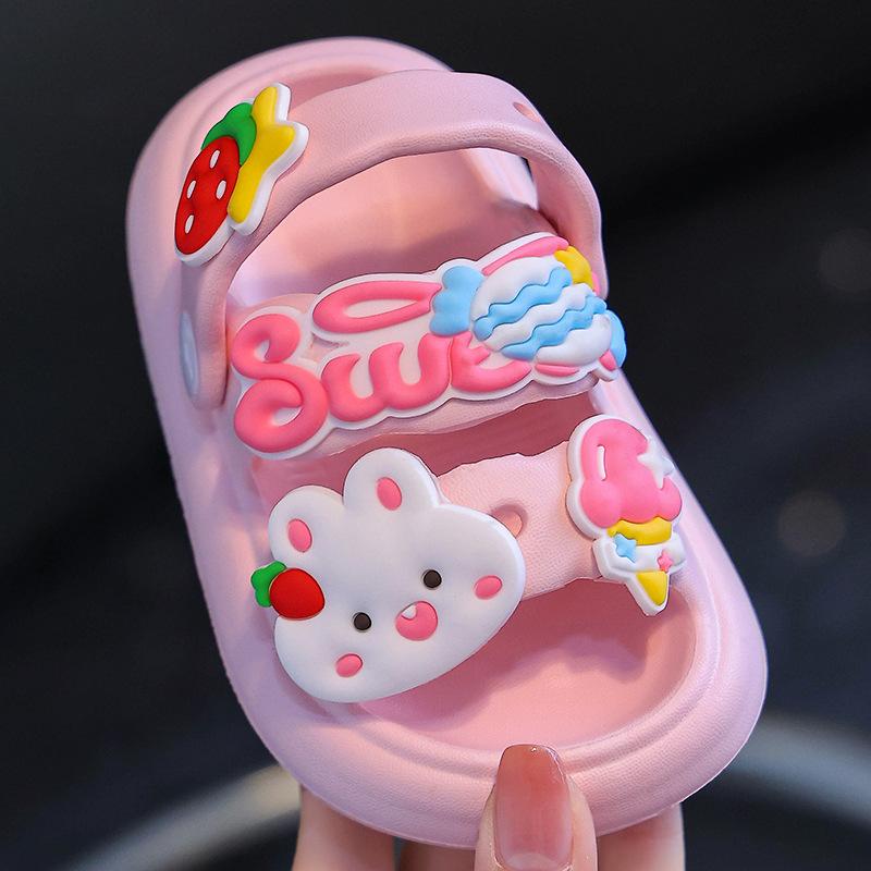 Girls Sandals Children Summer Baby Indoor Soft Bottom Infant Anti-slip Rabbit Slippers Boys Soft Bottom Sandal Slippers