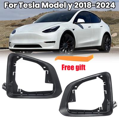Side Door Rearview Mirror Frame For Tesla Model Y 2018 2024 Wing Rearview Mirror Frame Car Accessories