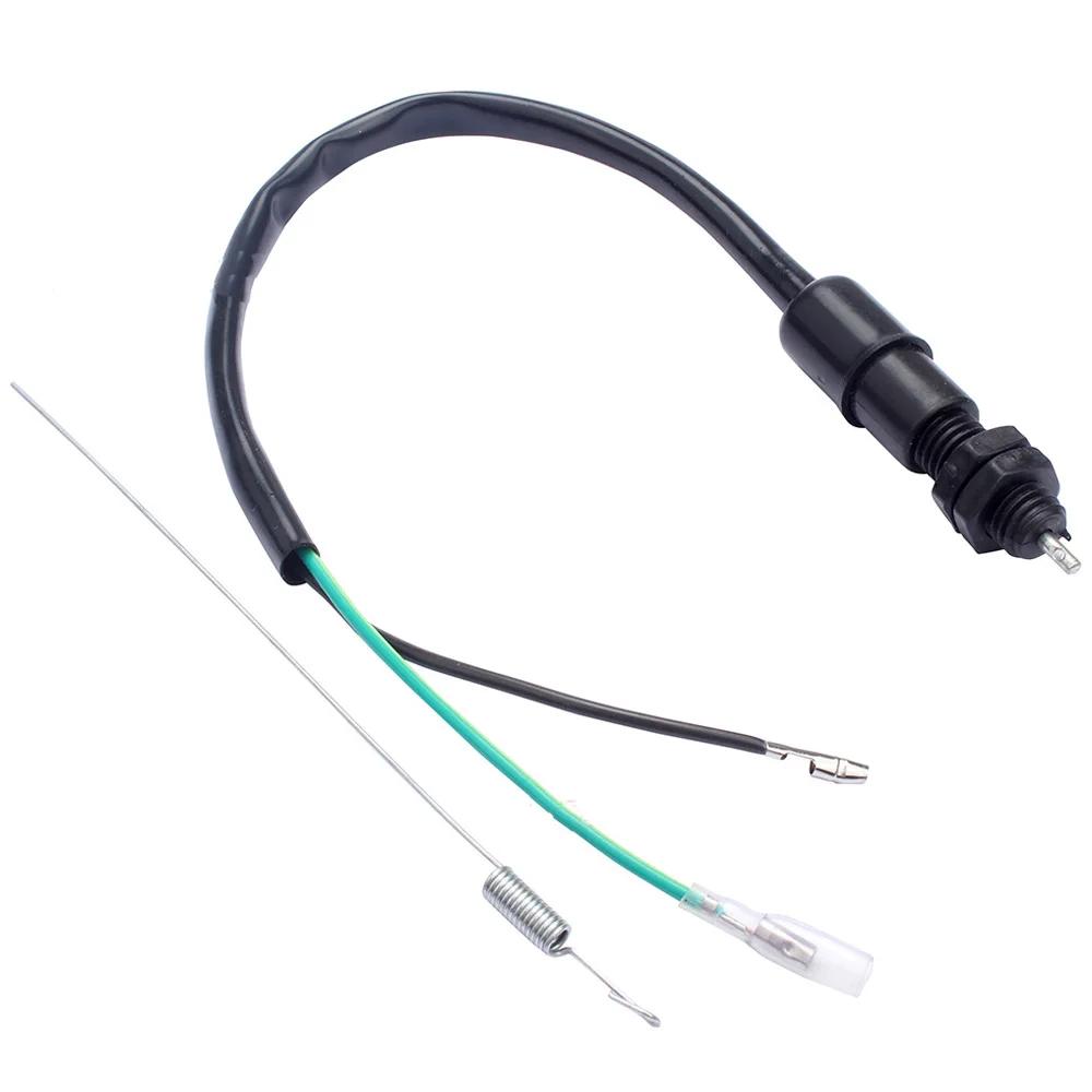 Rear Brake Switch Brake Light Switch Cable Wire Screw Type with Spring for Scooter Moped Motorcycle Motorbike ATV GO KART 1 set