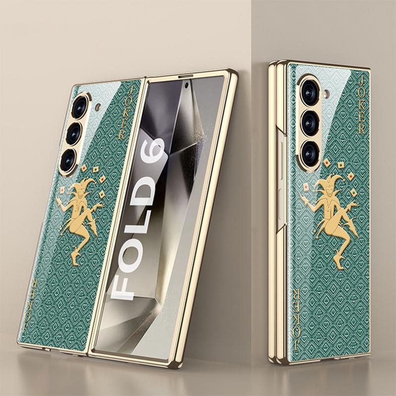 Nou pentru Samsung Galaxy Zfold6 5g Husă Telefon Pictură Creativă Hd Sticlă Securizată Lux Ușor Orificiu de Precizie Husă Protecție la Cădere