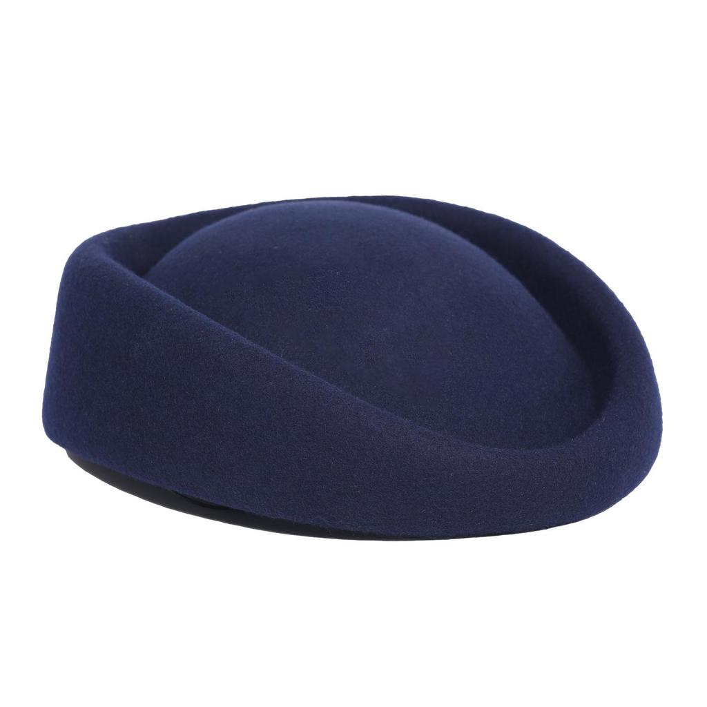 Damskie fascynatory kapelusze vintage lata 60. wełniana czapka stewardesy kapelusz typu pillbox łezka koktajlowy fascynator baza klips do włosów