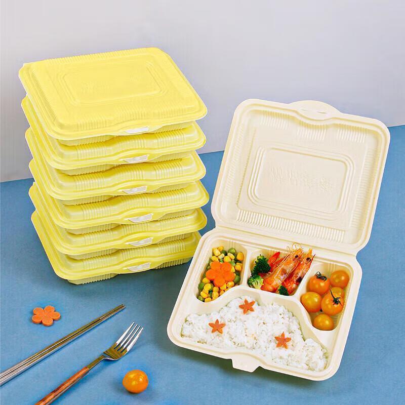 Disposable Four-Compartment Food Trays