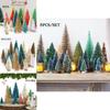 Decorate Your Home With Mini Pine Frosted Sisal Trees Christmas Ornaments