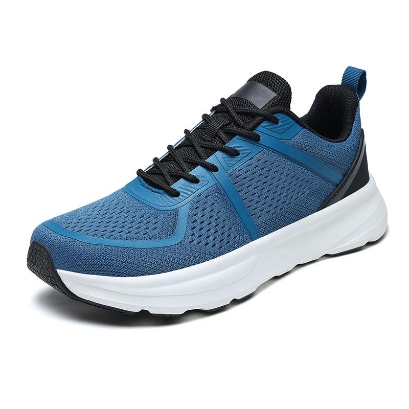 Men's Wide Palm Lightweight Running Shoes - Breathable Mesh, Wide Toe, Lace-up Sports Walking Shoes.