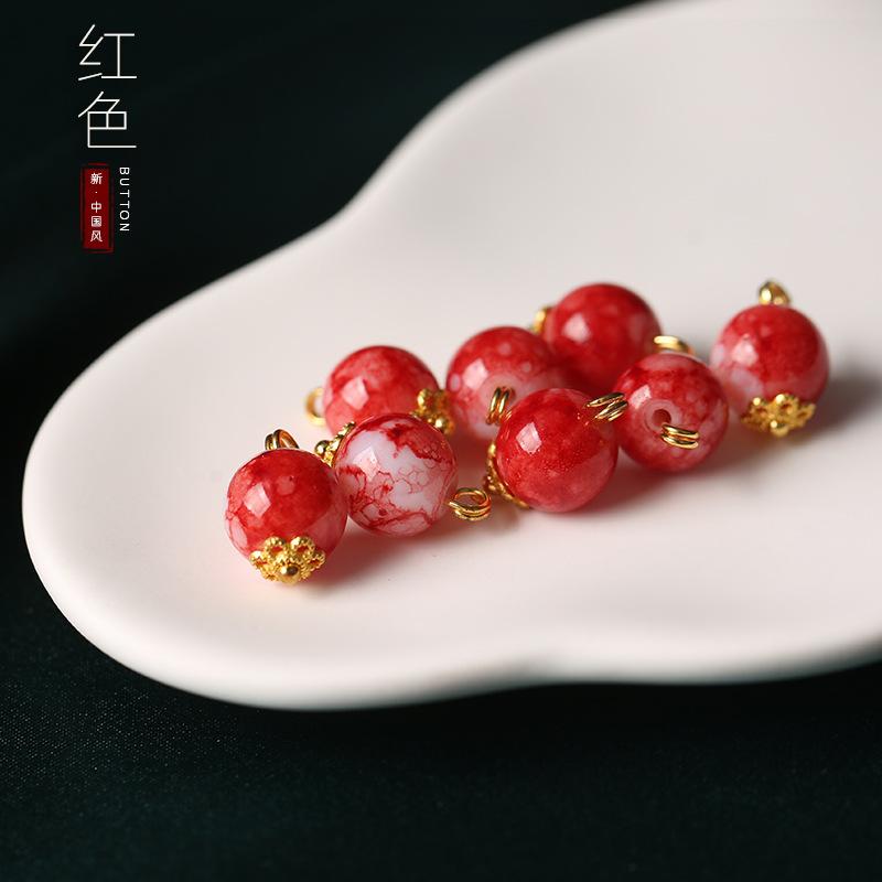 Imitations-Jade-Knöpfe Chinesischer Stil Scheibenknöpfe Cheongsam Tang-Stil Hanfu-Knöpfe Neue Chinesische Bluse Top Glas-Knöpfe