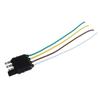 1/2 Stück 4-poliger US-Standard LKW Flachkabelbaum-Kit Seite nur Anhängerstecker 6 Zoll farbcodierte Zuleitung für 6/12/24V