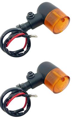 Motorcycle Turn Signal Lamps, Set of 4, Classic, Retro, Cylindrical, High Brightness, Aluminum Alloy,