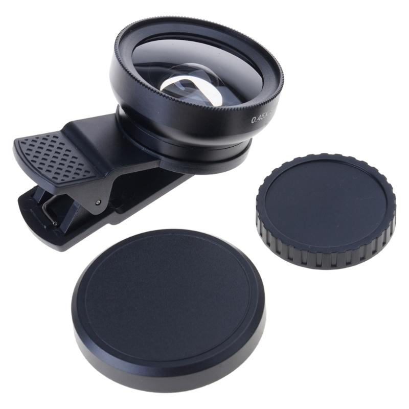 

Adjustable Phone Camera Lens 0.45x Very Wide Angle Macro Photography Attachment Upgrades for Travel Outdoor Shoot 1