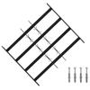 Window Security Grille with 4 Horizontal Bars 3 Pcs 43 74 Cm