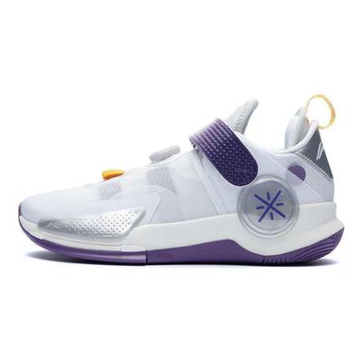 Breakthrough 7 V2 Shock Absorption Non-Slip Support Low-Top Basketball Shoes Men Sneakers White Purple ABPR047-12