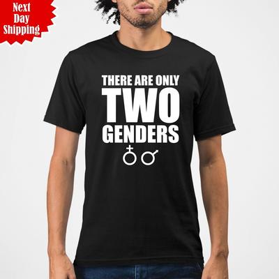 Herren T-Shirt Es gibt nur zwei Geschlechter Gedruckt LGBT Lustiges Vatertagsgeschenk Oberteil