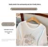 Plus Size Women's Loose Round Neck Mid-Length Short Sleeve T-shirt (Bust 150/160)