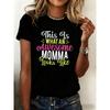 Women'S Funny "This Is What An Awesome Momma Looks Like" Graphic T-Shirt - 180G Heavyweight