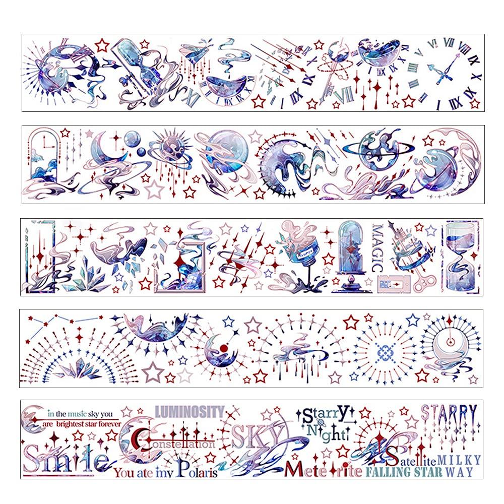 

Neko Sennin Masking DIY Christmas Planner Miscellaneous Gift Wrapping Tape, 5-Roll Set, PET, Gift, Decoration, Transparent, Material, Stationery,