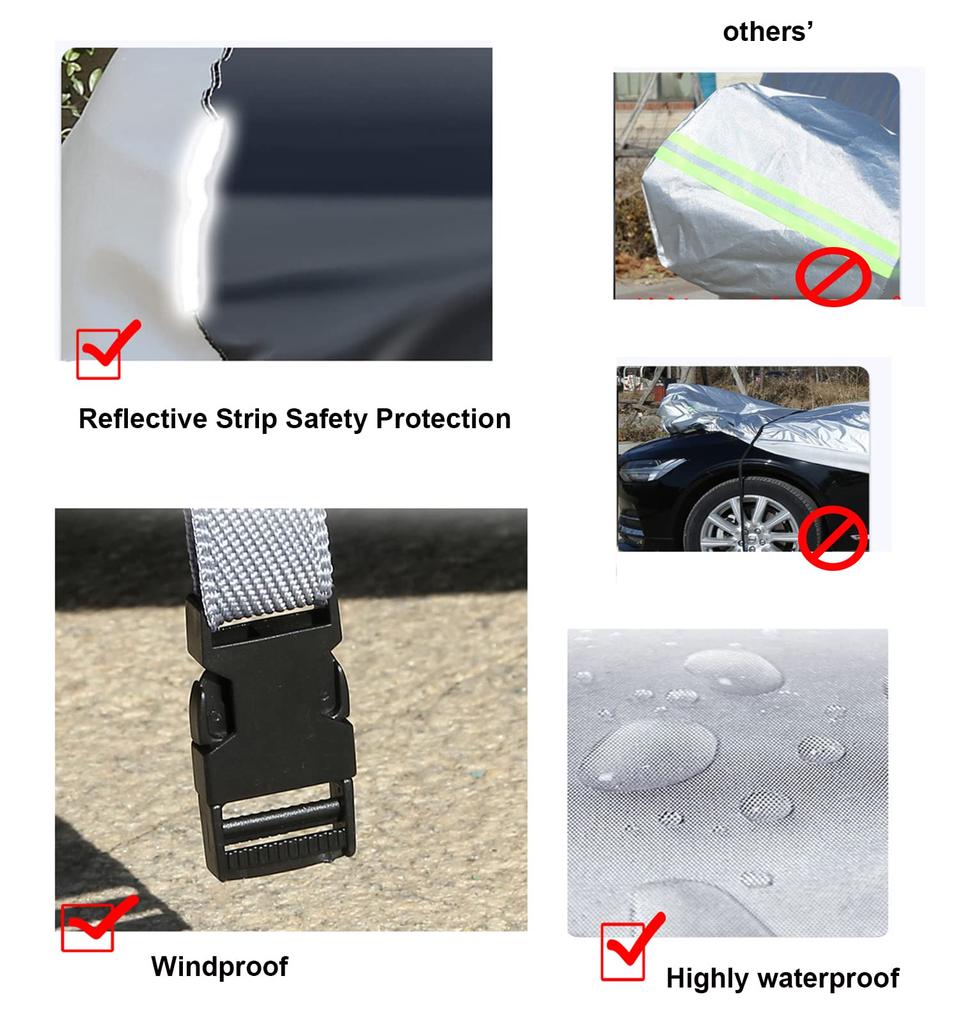 Lightbuddy Car Cover for Station Wagon Premium Car Body Cover with UV and Windproof Specially Designed for Rearview Mirrors Mercedes-Benz C-Class