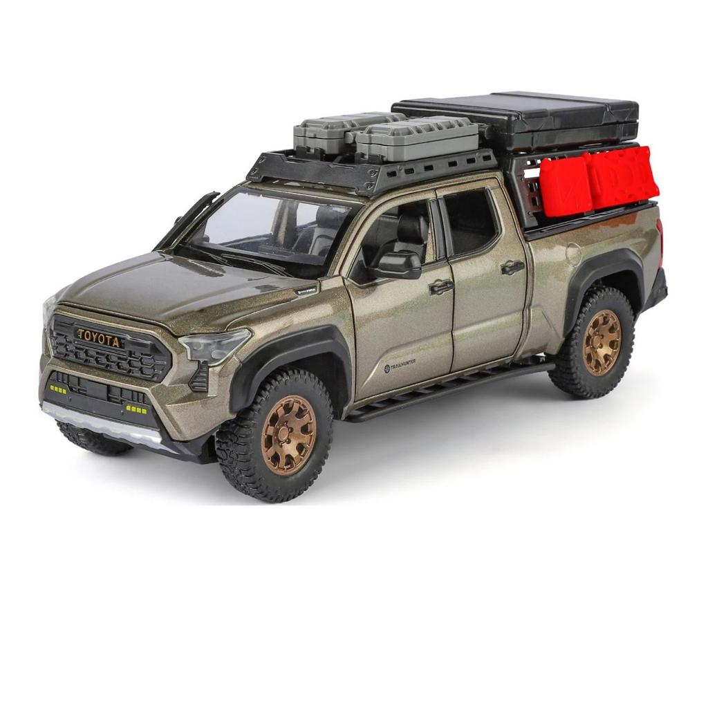 Reiseversion 1/24 TOYOTA Tacoma Legierung Pickup Automodell Diecast Metall Geländefahrzeuge Automodell Ton und Licht Kinderspielzeug Geschenk