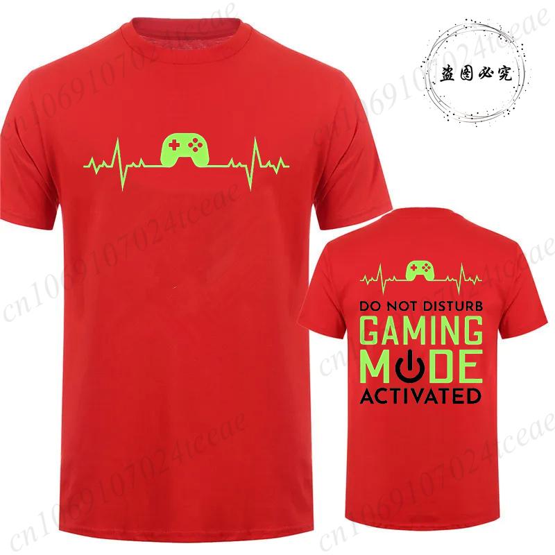 T-Shirt for Men Women Clothing Gaming Mode Printed Graphic Tees Funny Gamer Clothes Short Sleeve O Neck T-Shirts Shirt Tops
