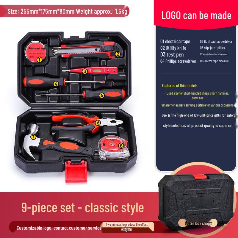 Deluxe Sada domácího nářadí: Elektrikářské a automobilové nezbytnosti