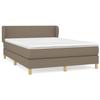 3126649 vidaXL Divan Bed with Mattress Taupe 140x200 Cm Fabric