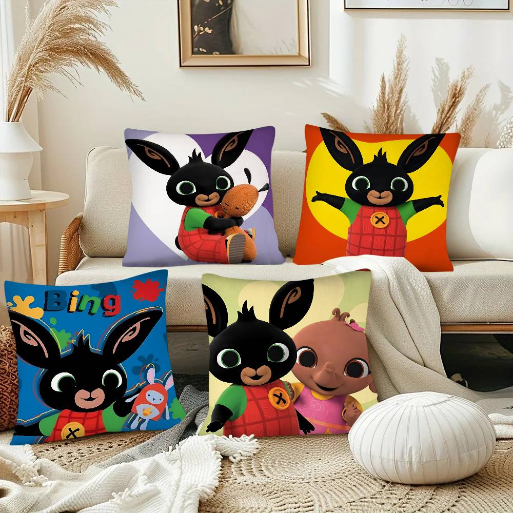 BBing Rabbit Pillow Case Fashion Square Pillowcase Bedroom Sofa Room Ins Decoration Leisure