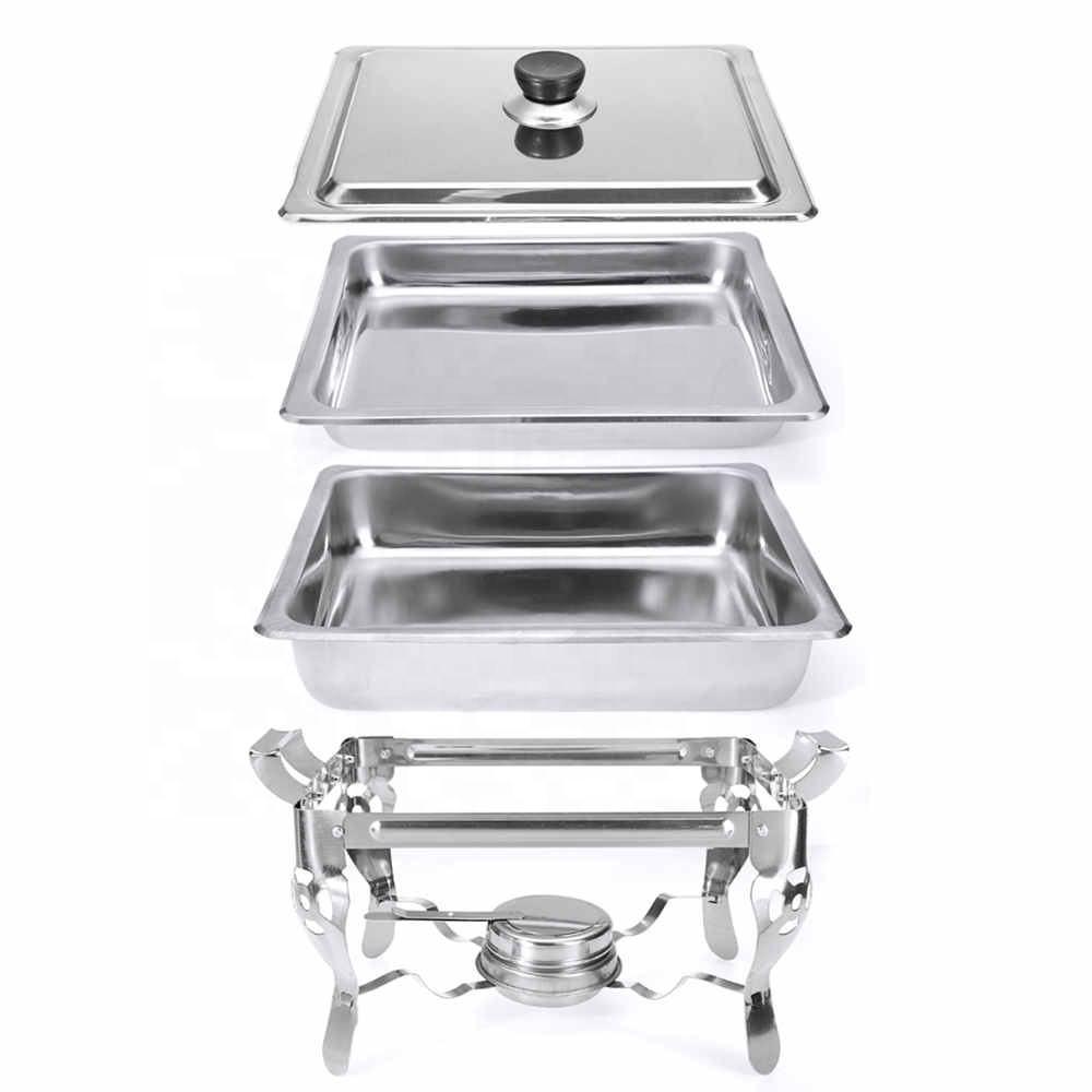 Stainless Steel Buffet Food Warmer Removable Pan Alcohol Stove