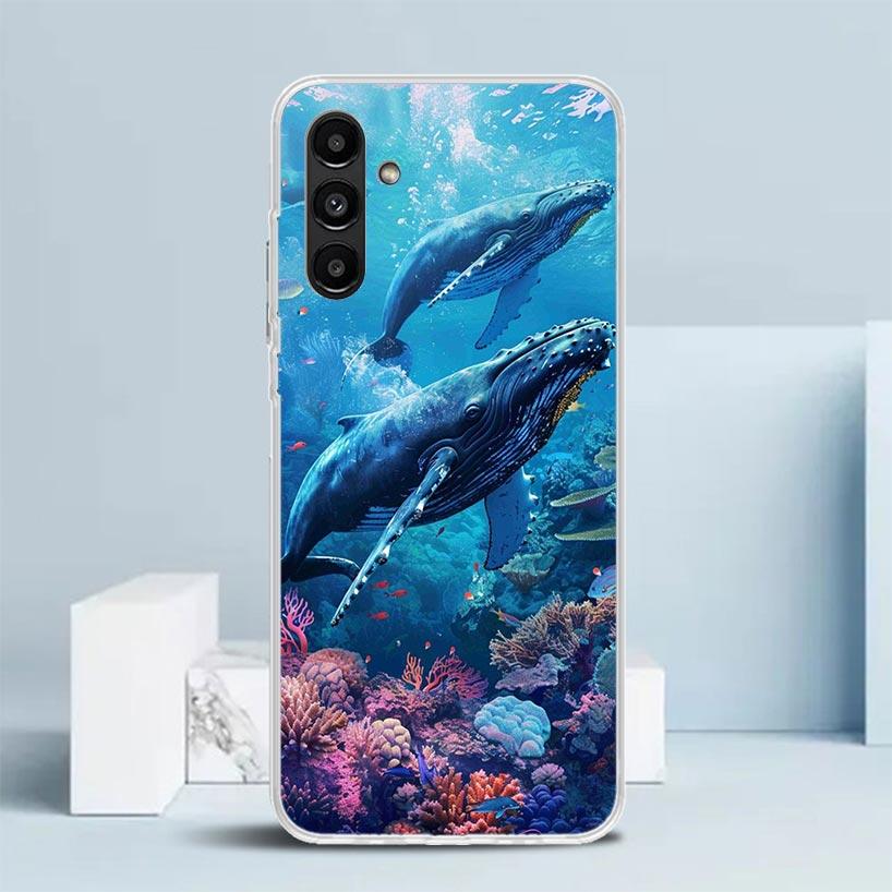Humpback Whale Sea Giant Cover for Samsung Galaxy A17 A37 A57 A16 A26 A36 A56 A15 A14 A55 Phone Case A13 A53 A25 A35 A24 A34 A23