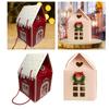 Christmas Cottage Gift Box Cookie Container Multifunctional Christmas Decor Ornament Treat Box for Festival Present Packaging