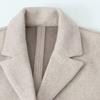 Women Fashion Solid Open Stitch Long Trench Coats Vintage V-Neck Full Sleeves Female Chic Lady Outfits