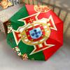 Portuguese Heritage Royal Symbols Folding umbrella durable Suitable for all seasons Three folds light Umbrella