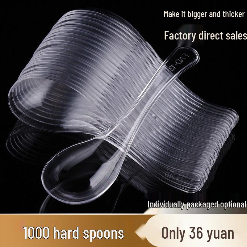 KASHICONG Disposable Hard Plastic Spoons
