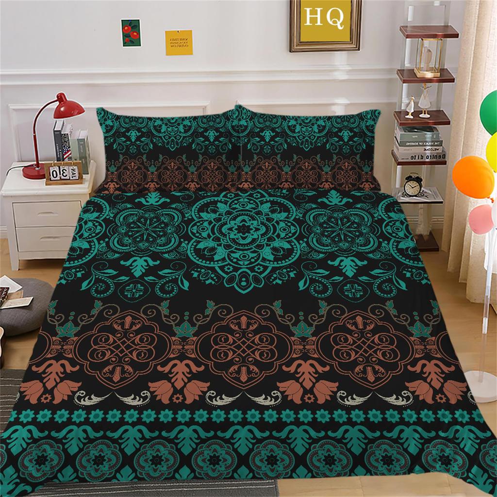 3D Digital Printed Bohemian Bedding Set, Bedroom Duvet and Pillowcase Bedding Set, AU/EU/US Full Size Home Decoration