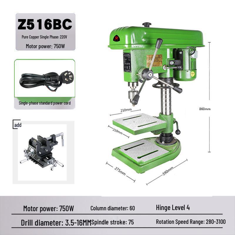 Deke Z516BC 16mm High Power 750W Bench Drill Press & Mill Machine