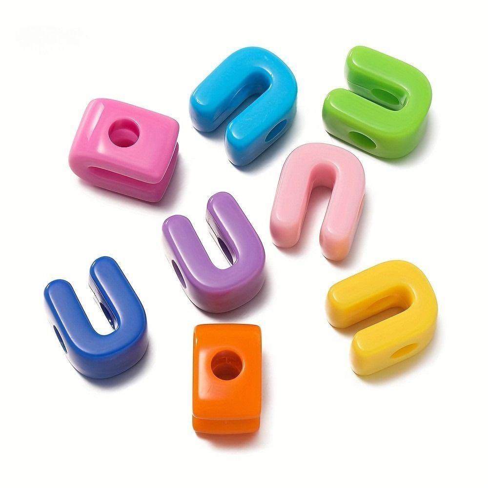 50Pcs Y2K Acrylic Pendant DIY Jewelry Making Charm Minimalist Letter Pendant  Jewelry Accessories