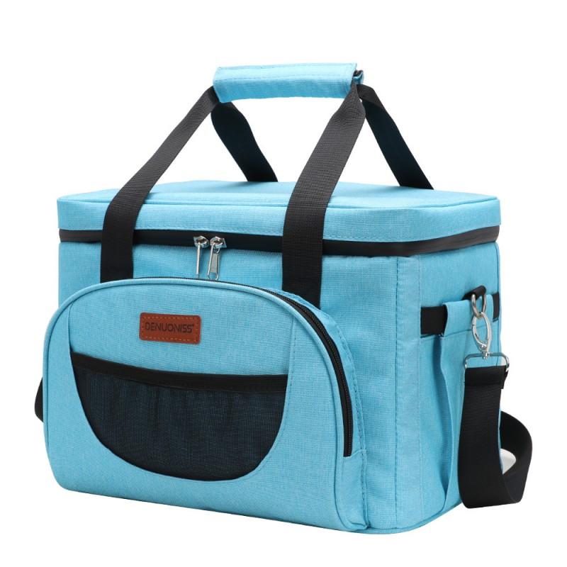 Large Capacity Insulated Lunch Bag Oxford Fabric Picnic Cooler Tote Outdoor Travel 20-35L Portable Foldable Thermal