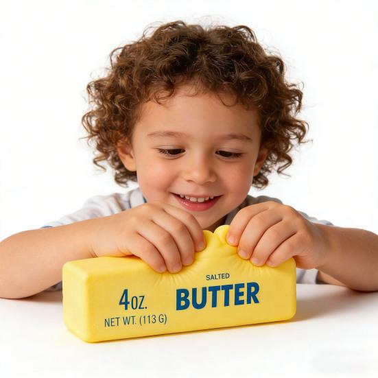 1/2Pcs Slow Rebound Butter Stick Toy Stress Relief Butter Squeeze Toy Soft Stretchy Butter Shaped Fidget Toy Relaxation Tool Party Favors