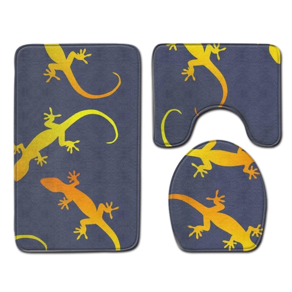 Animation Bathroom Floor Mat Three-Piece Bathroom Carpet Toilet Mat Set Door Mat Bathroom Non-Slip Mat