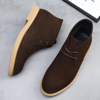 Desert Boots Men's Large Size 47 48 Martin Boots Men's High-top British Retro Leather Trend Versatile Casual Leather Boots