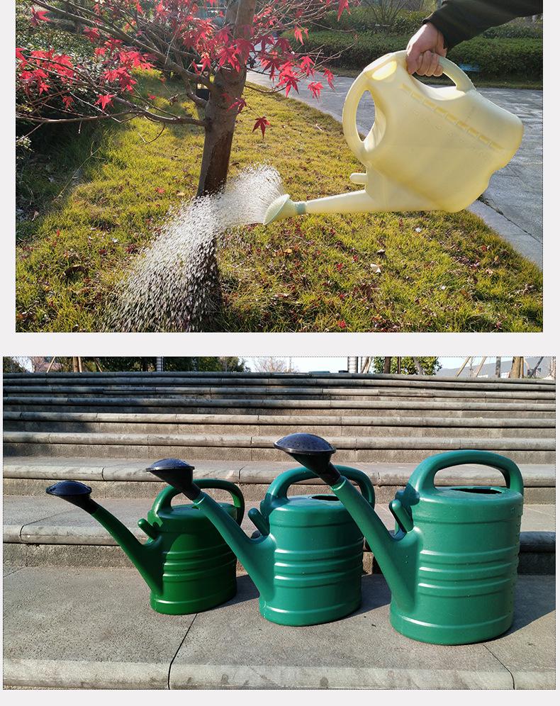 Large Capacity Long Spout Plastic Watering Can with Spray Function - 3L To 12L