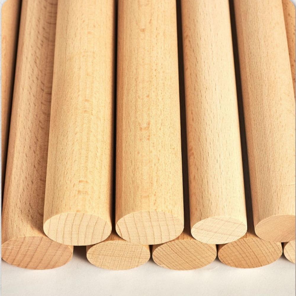 Runder Holzstab Kleiderschrank Runder Holzstab Langer Stab Gebäuddekoration Baumstamm Holz Handwerksmaterial DIY Holzhandwerk