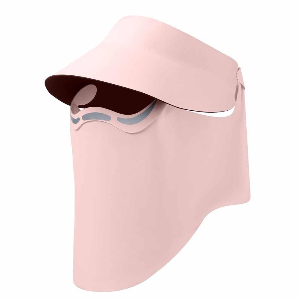 UV Protection Outdoor Sun Cap Hollow Top Full Face Mask Traceless Magnetic Sun Hat  Outdoor Sports розовый