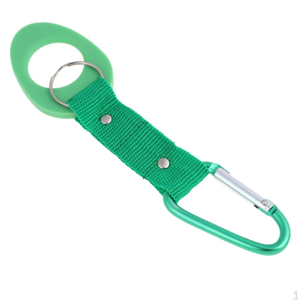 Bottle Hanging Strap Webbing Buckle Carabiner Holder Rubber