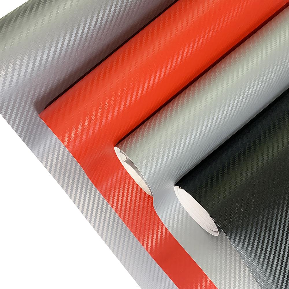 30x127cm Car 3D Carbon Fiber Vinyl Wrap Sticker with Scraper Waterproof Protection Film for Auto Exterior Change Color Stickers