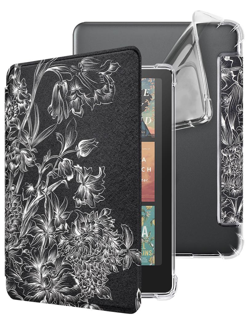 WALNEW New Kindle Paperwhite 12th Generation in Clear Case Compatible with Kindle Colorsoft Signature TPU Auto Magnetic Scratch Full Kindle Paperwhite