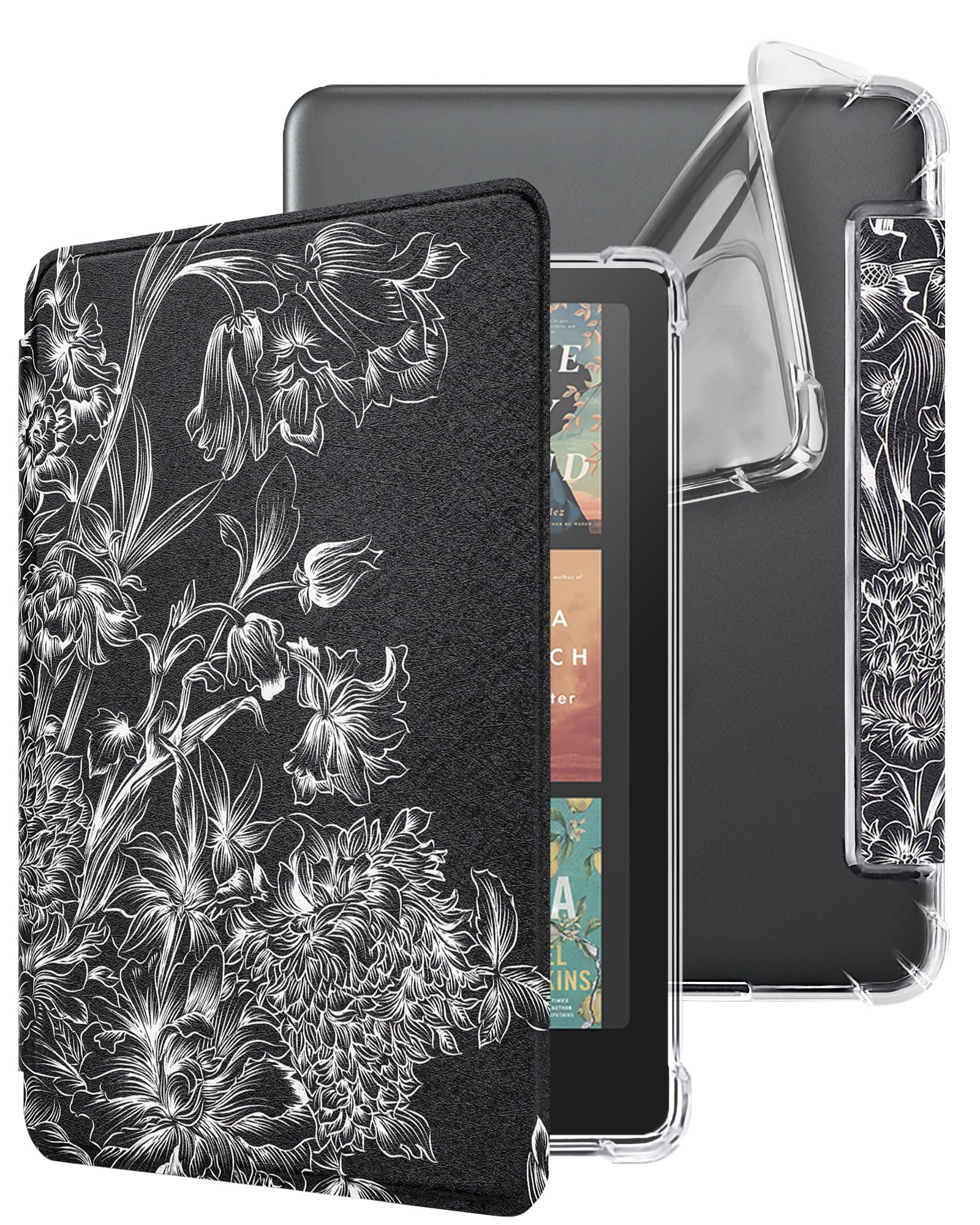 

WALNEW New Kindle Paperwhite 12th Generation in Clear Case Compatible with Kindle Colorsoft Signature TPU Auto Magnetic Scratch Full Kindle Paperwhite